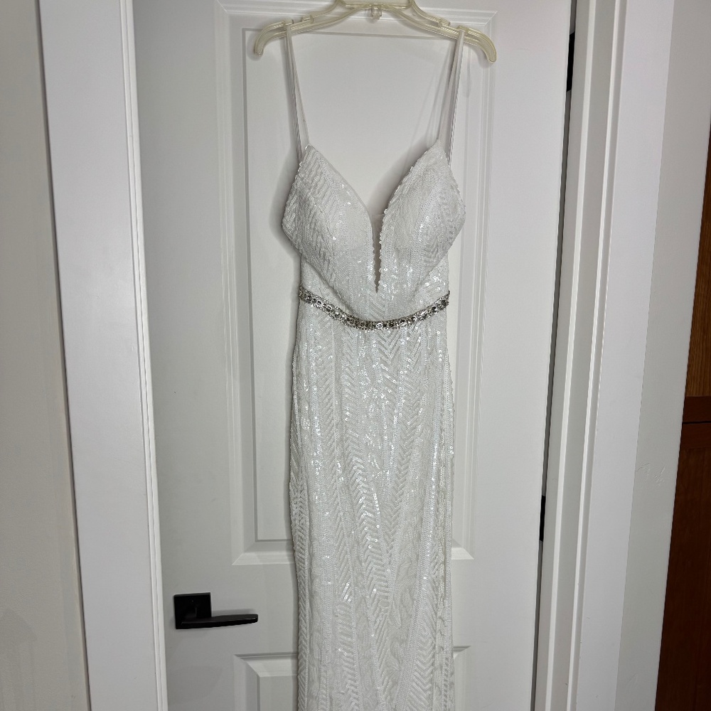 Faviana Prom Dress - Sparkly White